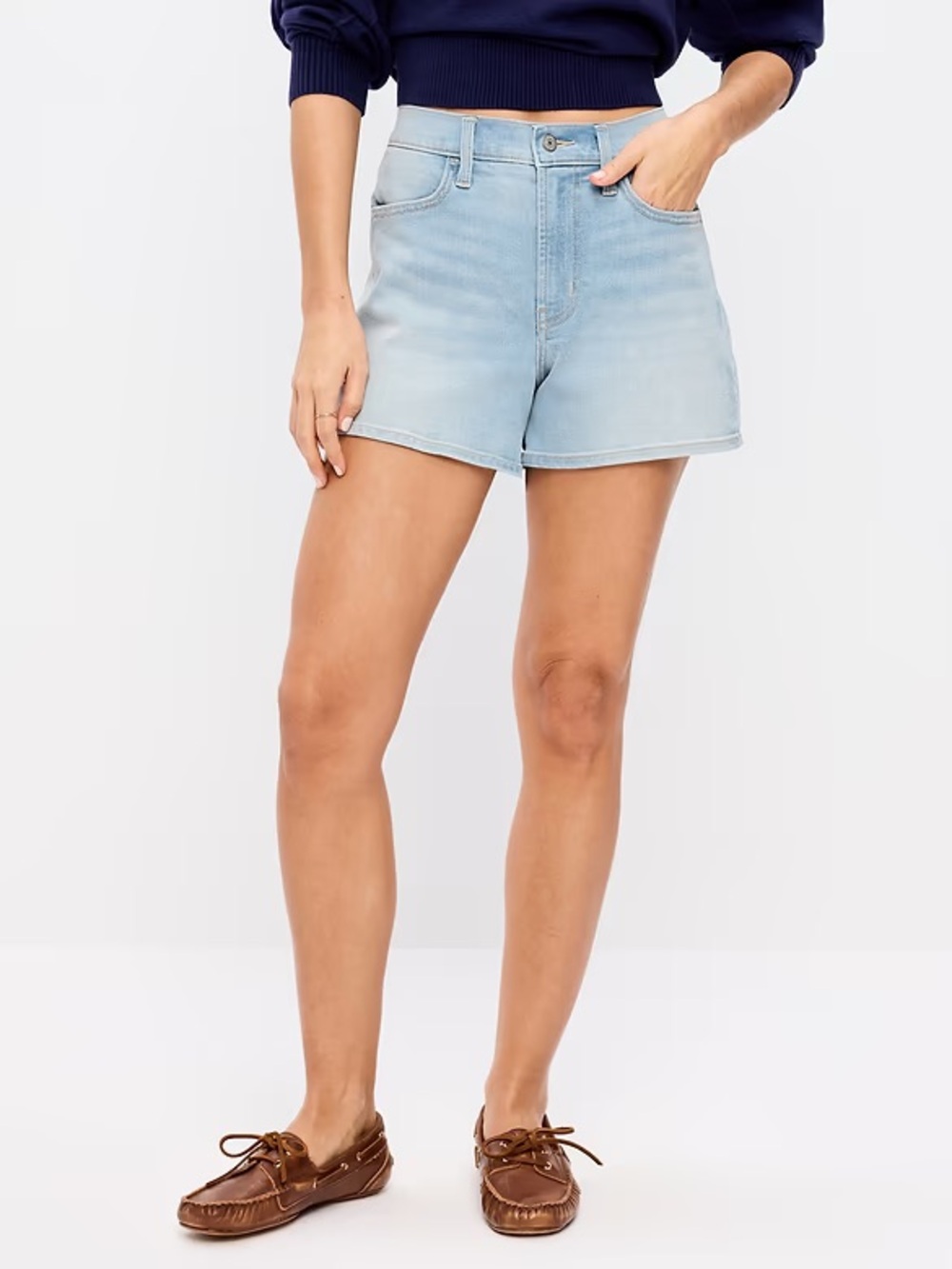 NEW Old Navy High-Waisted Wow Jean Short 4” Nova Light Wash - Size 8